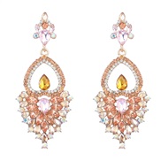 ( Gold)earrings fashion colorful diamond Alloy diamond fully-jewelled earrings woman occidental style Bohemia Nation