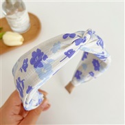 ( blue )apan and Korea samll floral eadband print eadband summer head womanF