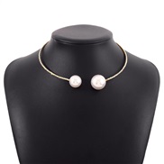 ( Gold+AB color) elegant retro fully-jewelled chain  romantic Pearl necklace temperament geometry