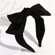 ( black) bow Headband pure color brief width Headband Cloth head high