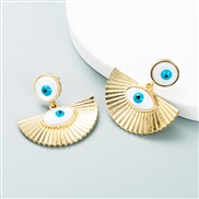 ( Gold) fashion Alloy sector enamel eyes     occidental style eyes woman occidental style trend earrings