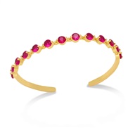 ( rose Red) high fully-jewelled bangle  occidental styleins wind opening embed zircon bronzebrj