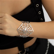 ( anti silver 1118)occidental style  brief opening surface bangle  samll retro hollow leaves bracelet