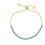 ( light blue )occidental style wind eyes bracelet womanins fashion color enamel eyes braceletbrj