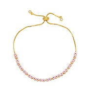 ( Pink)occidental style wind eyes bracelet womanins fashion color enamel eyes braceletbrj