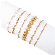 ( Gold)occidental style  samll multilayer Metal bracelet brief wind geometry