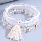 fashion concise candy beads tassel multilayer fashion bracelet