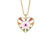 ( white)occidental style love enamel eyes necklace  fashion personality bronze diamond