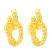 ( yellow)exaggerating wind beads earrings  occidental style rope earring