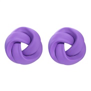 (purple)ins wind textured Metal earrings  Modeling buttons ear stud multicolor arring new