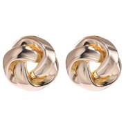 ( Gold)ins wind textured Metal earrings  Modeling buttons ear stud multicolor arring new