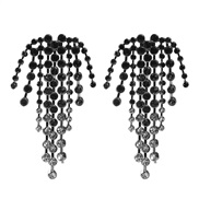 ( black)zr occidental style trend claw chain tassel earrings gradual change color earring