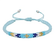 (BY )Bohemian style multilayer blue bracelet woman retro beads turquoise weave children ethnic style