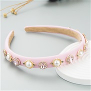 ( Pink) eadband fashion Pearl thin eadband woman brief Korean style color belt