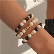 ( black) woman  candy colors sweet fresh bracelet set elasticity beads elegant