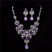 (purple) fashion bride set  Korean set  bride necklace earrings temperament classic woman