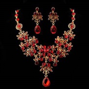 (gold   red) fashion bride set  Korean set  bride necklace earrings temperament classic woman