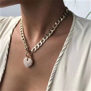 (A)occidental style love pendant sweater chain necklace retro wind man woman trend short style necklace chain