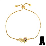 (A)occidental style fashion brief personality color zircon braceletins wind butterfly braceletbrf