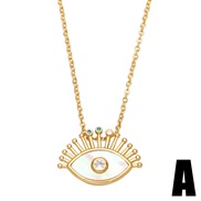 (A)occidental style eyes pendant necklace  brief samll high diamond love necklace womannkb