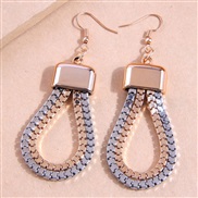 occidental style fashion concise Metal chain drop temperament earrings