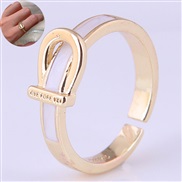 J2601 Korean style fashion concise belt buckle personality opening ring