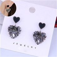 Korean style fashion sweetOL concise bright love personality temperament woman ear stud