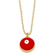 ( red)creative personality Round eyes necklace occidental style clavicle chainnkb