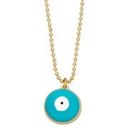 ( green)creative personality Round eyes necklace occidental style clavicle chainnkb