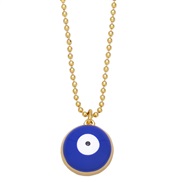 ( blue)creative personality Round eyes necklace occidental style clavicle chainnkb