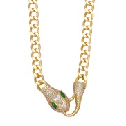 ( green)animal snake necklace chain occidental style exaggerating punk snake fully-jewelled man woman necklacenkb