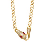 ( rose Red)animal snake necklace chain occidental style exaggerating punk snake fully-jewelled man woman necklacenkb