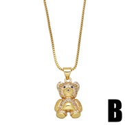 (B)samll lovely animal samll pendant necklace womanins brief personality love clavicle chainnkb