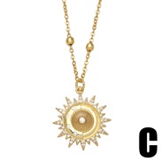 (C)occidental style personality fashion diamond pendant necklace samll chain clavicle chainnkb
