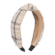 ( white)F occidental style super temperament Cloth Headband  brief imitate Pearl Korean style elegant Headband