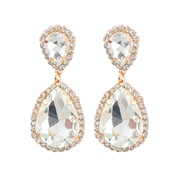 ( white)fashion colorful diamond series multilayer drop glass diamond diamond earrings woman occidental style wind exag