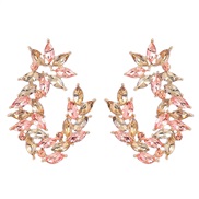 ( Gold)big earrings occidental style I wind diamond flowers