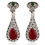 (green +red )occidental style earrings  retro Bohemia exaggerating woman earring Earring