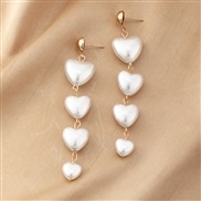 (EZ jinse)occidental style ear stud woman love Pearl tassel brief sweet temperament long style earrings