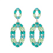 ( green) earrings colorful diamond occidental style exaggerating Bohemian style woman Earring