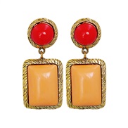 ( yellow) retro wind woman earrings personality brief
