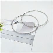 ( Silver.cm)hiho earrings occidental style fashion circle style woman exaggerating temperament brief cirque big circle 
