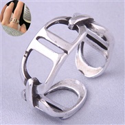J2395 Korea big new style fashion personality samll retro concise DoubleD personality opening ring