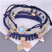 occidental style trend  fashion all-Purpose eyes eyes personality beads lady temperament multilayer bracelet