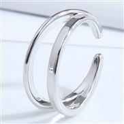 J1647 Korean style fashion concise sweet Double personality opening ring