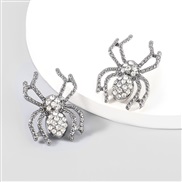 ( black)occidental style exaggerating personality Alloy diamond Rhinestone spider earrings woman fashion trendearrings