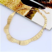 ( Gold)occidental style fashion Metal necklace personality pattern short style wave exaggerating necklace
