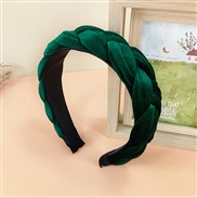 ( green)Korea big Autumn and Winter velvet eadband brief width fashion high twisted eadband