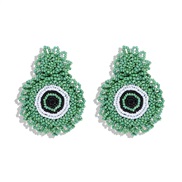 ( green)beads weave eyes elements earrings  samll eyes earring