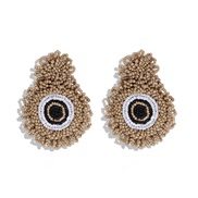 ( brown)beads weave eyes elements earrings  samll eyes earring